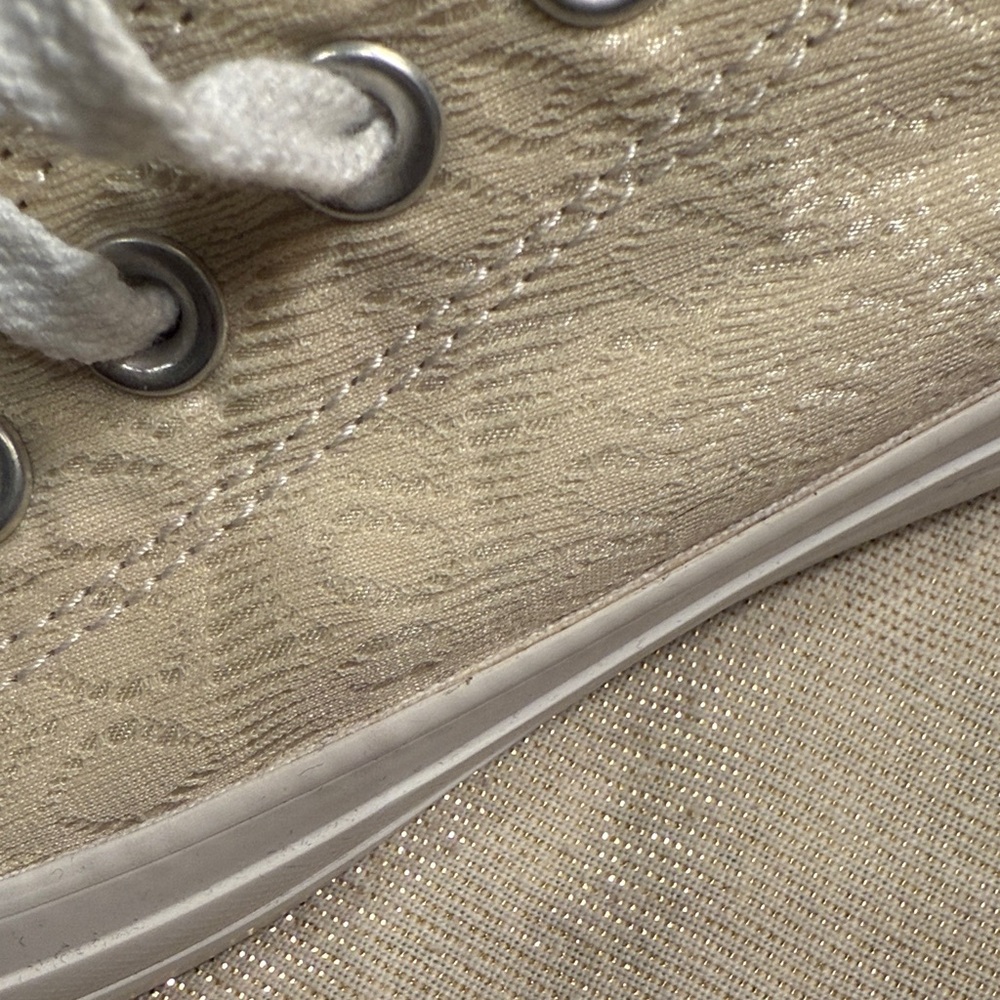 Converse All Star Beige Canvas Sneakers - Picture 9 of 12